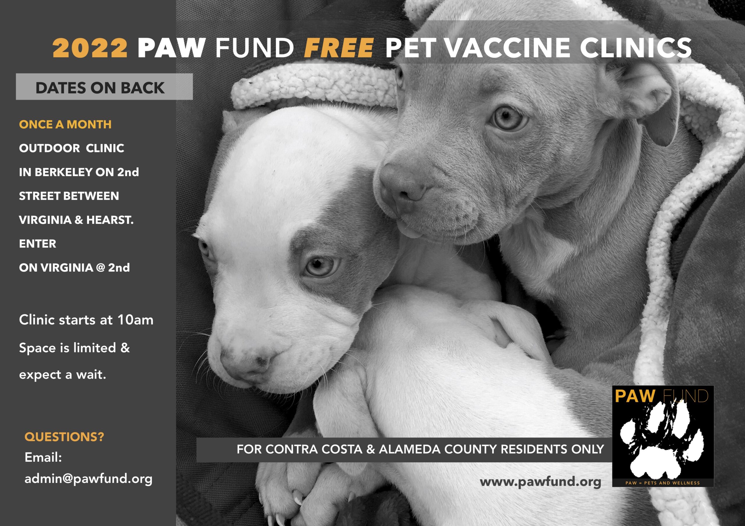 Free pet vaccine clinic best sale near me